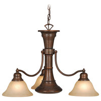 Chandeliers 4 Light Fixtures With Royal Bronze Finish Steel Medium 26" 400 Watt