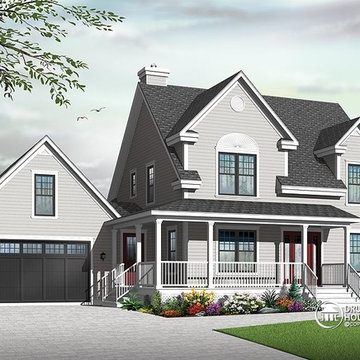 Transitional home design - Cloverdale 3 - Plan no. 2590-V2 by Drummond House Pla