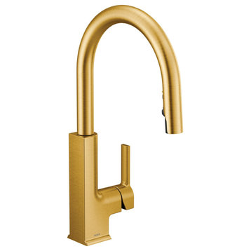 Moen One-Handle Pulldown Kitchen Faucet Brushed Gold, S72308BG