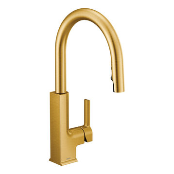 Moen One-Handle Pulldown Kitchen Faucet Brushed Gold, S72308BG