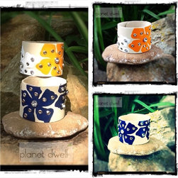 PlanetDwell Leather Cuffs - Artwork
