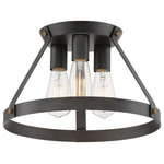 Designers Fountain - Designers Fountain D212M-SF-WP Wicker Park - 3 Light Semi Flush-Mount - Canopy Included: Yes  Canopy DiWicker Park 3 Light  Weathered Pewter *UL Approved: YES Energy Star Qualified: n/a ADA Certified: n/a  *Number of Lights: Lamp: 3-*Wattage:60w Medium Base bulb(s) *Bulb Included:No *Bulb Type:Medium Base *Finish Type:Weathered Pewter