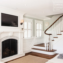 built in tv over fireplace