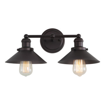 June Metal Vanity Light, Oil Rubbed Bronze, 17.5"