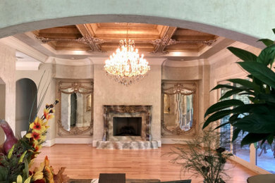 Living room - traditional living room idea in Charlotte