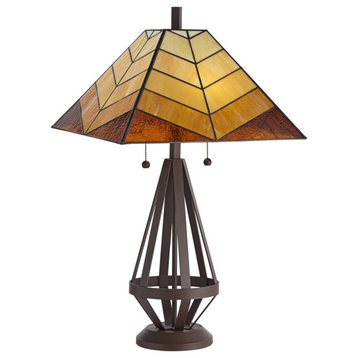 Pacific Coast Harper 2-Light Table Lamp, Matte Bronze