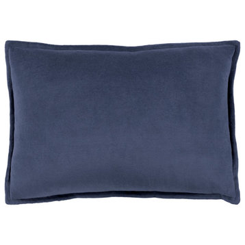 Cotton Velvet by Surya Pillow Cover, Navy, 13' x 20'