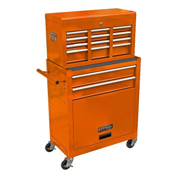CRO Decor High Capacity Tool Chest with Wheels 8 Drawers Tool Storage (Orange)