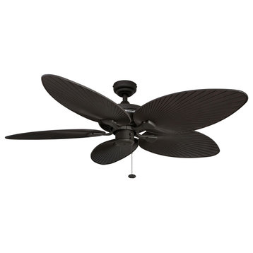 52" Palm Island Bronze Ceiling Fan With Palm Blades