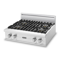 Viking 30" Pro-style Gas Rangetop, Stainless Steel Natural Gas | VGRT5304BSS - Cooktops