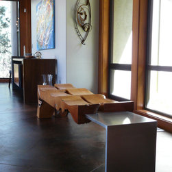 Sculptural Entry Bench - Accent And Storage Benches