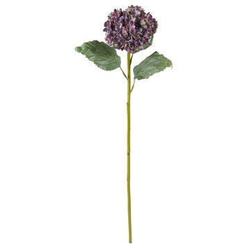 30" Hydrangea Artificial Flower, Set of 4, Purple