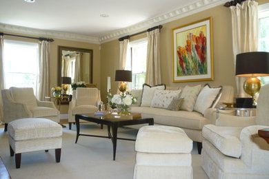 Elegant living room photo in Boston