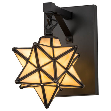 8 Wide Moravian Star Wall Sconce