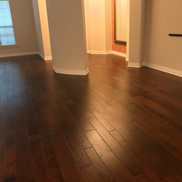 Bella Cera hickory random width wood floors. Style Verona, color Bologna.