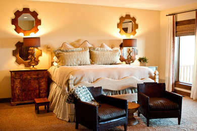 Example of a mountain style bedroom design in Charlotte