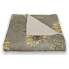 Sunflower Pattern on Brown 50 x 60 Coral Fleece Blanket