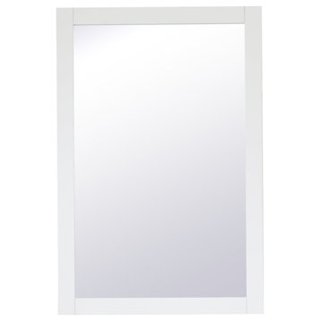 Elegant Decor VM22436WH Aqua Rectangle Vanity Mirror, 24", White