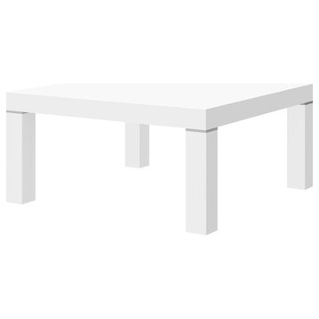 Kw 100 Coffee Table, White Gloss