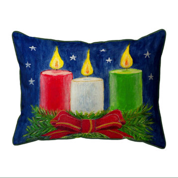 Christmas Candles Large Indoor/Outdoor Pillow 16x20