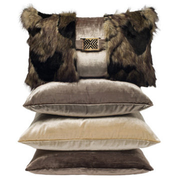 Queen Black/Gray Arctic Fox Pillow