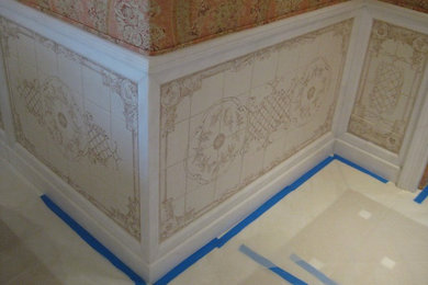 Exempel på ett mellanstort klassiskt badrum