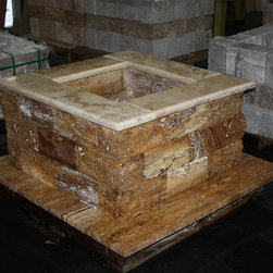 Travertine Fireplace / Firepit - Fire Pits