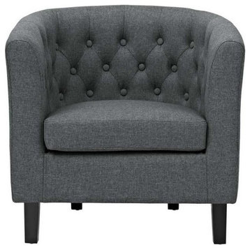 Nicole Upholstered Fabric Armchair, Gray