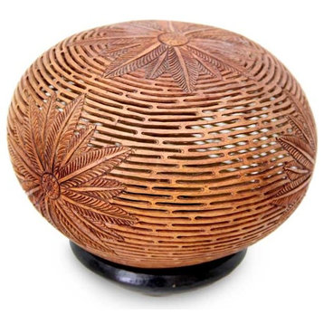 Novica Palm Fronds Coconut Shell Sculpture