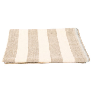 Bath Towel Linen Prewashed Philippe, Cream Natural, 65x135cm