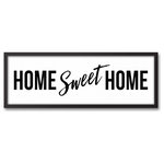 DDCG - Home Sweet Home 12x36 Black Framed Canvas - With a touch of rustic, a dash of industrial, and a pinch of modern elegance, this wall art helps you create a warm and welcoming space in your home. Digitally printed on demand with custom-developed inks, this  design displays vibrant colors proven not to fade over extended periods of time. The result is a beautiful piece of artwork worthy of showcasing in your home.