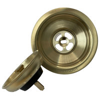 SinkSense Satin Gold 3.5" Basket Strainer Drain with Post Style Basket