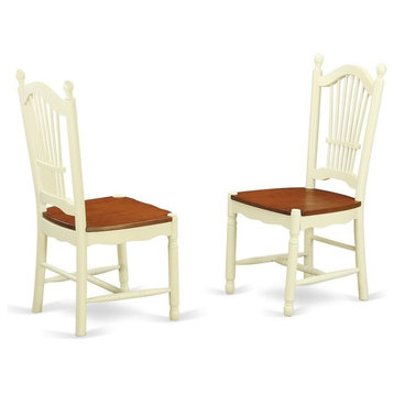Dover Dining Room Chairs With Wood Seat, Set of 2