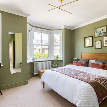 Sophisticated and stylish green bedroom