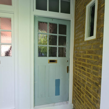 "Blue" Front door restoration in Putney SW15