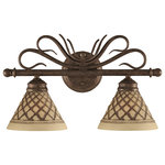 Toltec Lighting - Swan 2 Light Bath Bar In Bronze, 7" Chocolate Icing Glass - The beauty of our entire product line is the opportunity to create a look all of your own, as we now offer over 40 glass shade choices, with most being available as an option on every lighting family. So, as you can see, your variations are limitless. It really doesn't matter if your project requires Traditional, Transitional, or Contemporary styling, as our fixtures will fit most any decor.