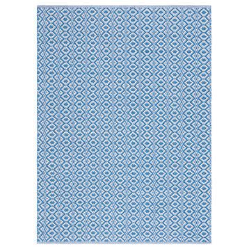 Safavieh Montauk Collection MTK716C Rug, Ivory/Blue, 4' x 6'