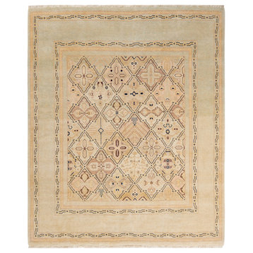 Eclectic, One-of-a-Kind Hand-Knotted Area Rug Light Gray, 6'1"x6'8"