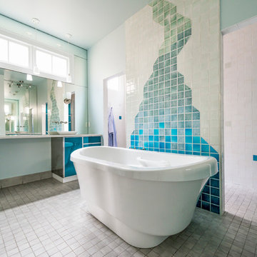 Modern Blue Bathroom