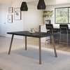 Amisco Horton 60" Dining Table, Basalt Tfl / Bronze Metal