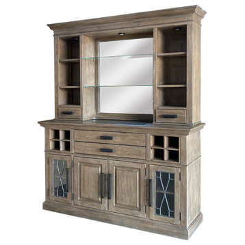 Parker House Sundance Dining Sandstone 2pc 66" Buffet and Bar Display Hutch