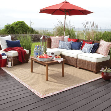 Zoe-Sugar Mountain Machine Tufted Rectangle Rug on Deck