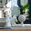 Porcelain Horse Head Bookends White, Set of 2