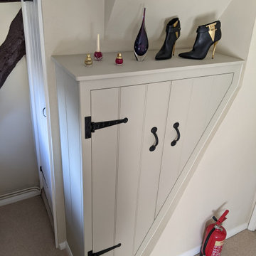 Angled Shoe Cupboard for Thatched Cottage