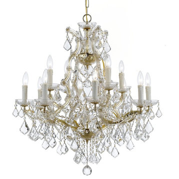 Crystorama 4412GDCLI 13 Light Chandelier Maria Theresa Gold