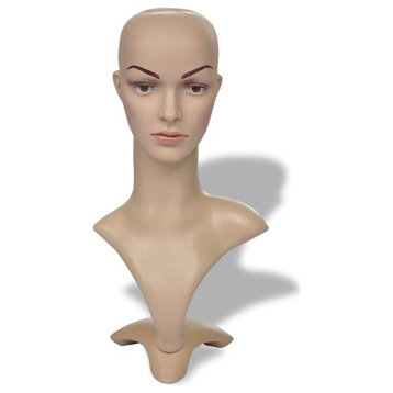 vidaXL Mannequin Head Realistic Female Mannequin Head Display with Shoulder
