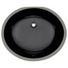 MR Direct UPS Porcelain Bathroom sink, Black, Oil Rubbed Bronze, Drain