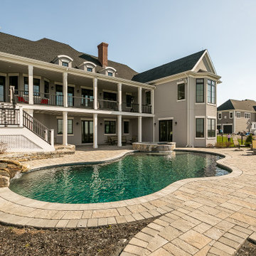 Gunite pool and spa in Glastonbury, CT in collaboration with Chemically Balanced