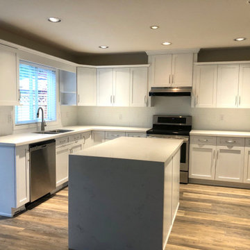 Kitchen Cabinet Refinishing - White - After Photo