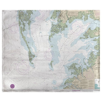 Betsy Drake Chesapeake Bay - Pocomoke and Tangier Sounds, VA Nautical Map Fleec